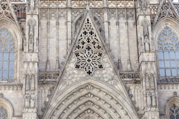 Détails de Cathédrale de Barcelone dans le quartier gothique, Espagne — Photo