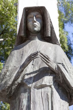 statue of Saint Faustina  on Altar Three Millennia,Church on Skalka, Krakow, Poland clipart