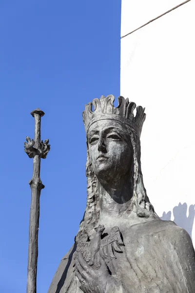 Statue of  St. Jadwiga  queen on Altar Three Millennia, Church Church on Skalka, Krakow, Poland — Stock Photo, Image