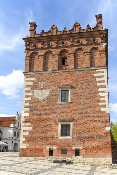 Século XIV Câmara Municipal no mercado, Sandomierz, Polónia — Fotografia de Stock