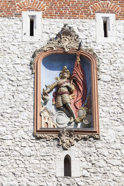 Alívio de St. Florian na Porta Floriana, Cidade Velha, Cracóvia, Polónia — Fotografia de Stock