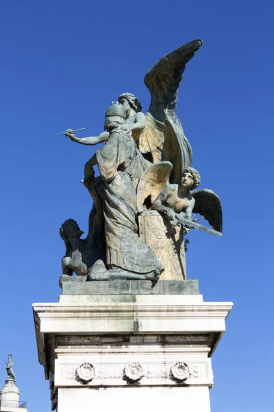Rzym Włochy Października 2020 Alegoria Rzeźby Myśli Giulio Monteverde Pomnik — Zdjęcie stockowe