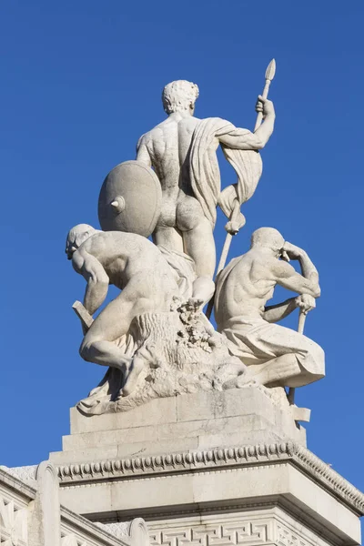 Rome Italy October 2020 Sculpture Allegory Force Augusto Rivalta Victor — Stock Photo, Image