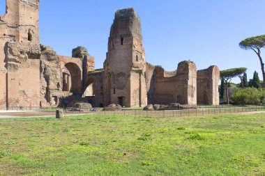Caracalla 'nın 3. yüzyıl hamamları, antik Roma hamamlarının kalıntıları, Roma, İtalya
