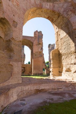 Caracalla 'nın 3. yüzyıl hamamları, antik Roma hamamlarının kalıntıları, Roma, İtalya