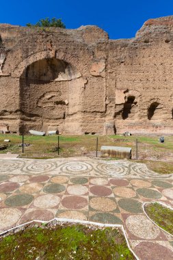 Caracalla 'nın 3. yüzyıl hamamları, antik Roma hamamlarının kalıntıları, Roma, İtalya