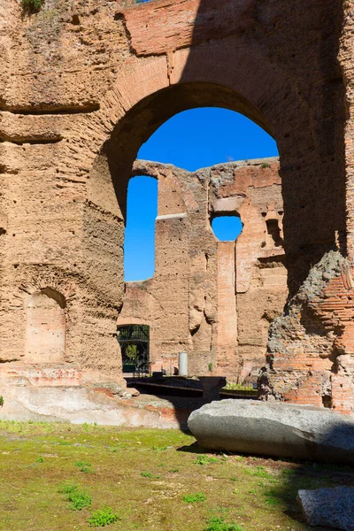 Századi Caracalla Fürdők Ókori Római Közfürdők Romjai Róma Olaszország — Stock Fotó