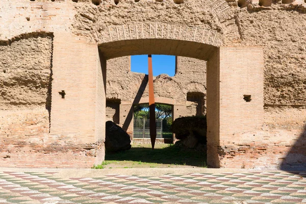 Századi Caracalla Fürdők Ókori Római Közfürdők Romjai Róma Olaszország — Stock Fotó