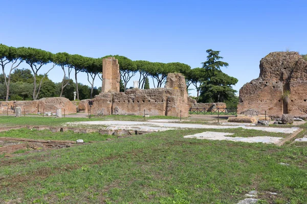 Palatine Hill Birkaç Önemli Antik Binanın Kalıntılarının Manzarası Roma Talya — Stok fotoğraf