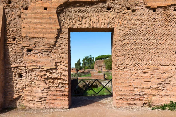 Monte Palatino Vista Das Ruínas Vários Edifícios Antigos Importantes Uma — Fotografia de Stock