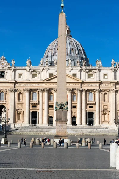 Vatican Rome Italie Octobre 2020 Place Saint Pierre Avec Basilique — Photo