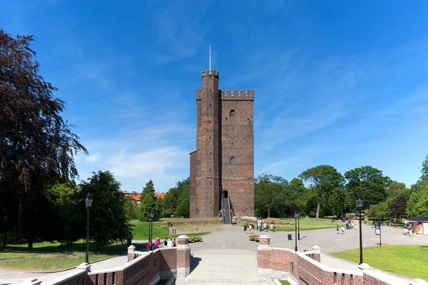 Helsingborg Szwecja Czerwca 2019 Średniowieczna Wieża Karnan Część Duńskiej Twierdzy — Zdjęcie stockowe