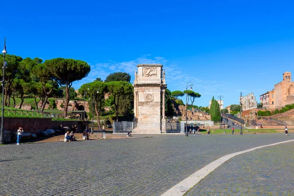 Roma Talya Ekim 2020 Yüzyıl Konstantin Kemeri Arco Costantino Colosseum — Stok fotoğraf
