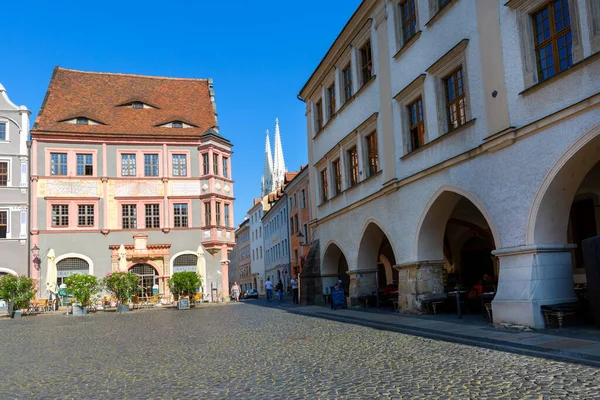 Goerlitz Duitsland September 2020 Lower Market Square Untermarkt 16E Eeuws — Stockfoto