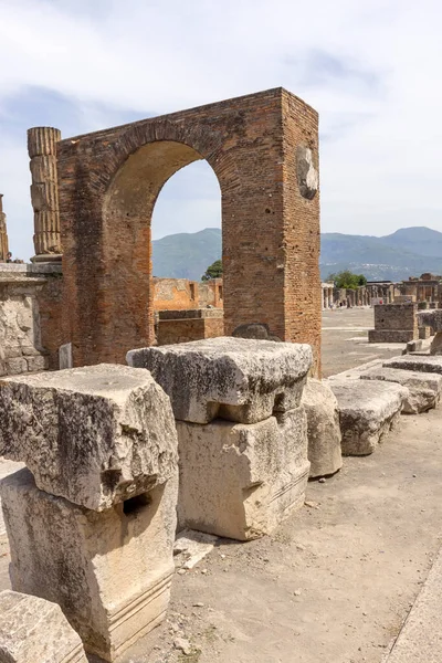 Pompeya Nápoles Italia Junio 2021 Foro Ciudad Destruida Por Erupción — Foto de Stock