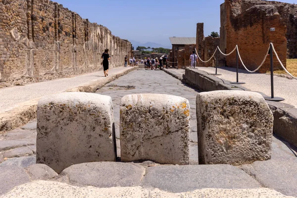 Pompeji Neapel Juni 2021 Ruinen Einer Antiken Stadt Die Durch — Stockfoto