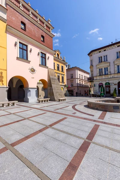 Tarnow Πολωνία Ιουλίου 2021 Πλατεία Της Πόλης Αναγεννησιακές Πολύχρωμες Κατοικίες — Φωτογραφία Αρχείου