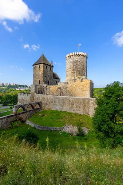 Medieval gothic castle, Bedzin Castle, Upper Silesia, Bedzin, Poland. It was built as a fortified by King Casimir the Great in the 13th century. Now restored is a tourist attraction