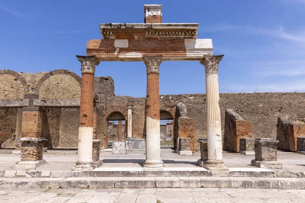 Ruines Une Ancienne Ville Détruite Par Éruption Volcan Vésuve Après — Photo