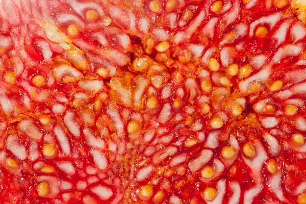 Fondo del centro de la fruta cortada de higo fresco macro — Foto de Stock