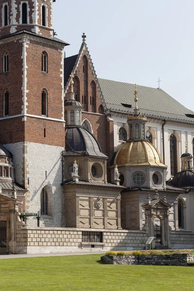 在瓦维尔 hiill 在波兰克拉科夫旧镇的瓦维尔大教堂 — 图库照片