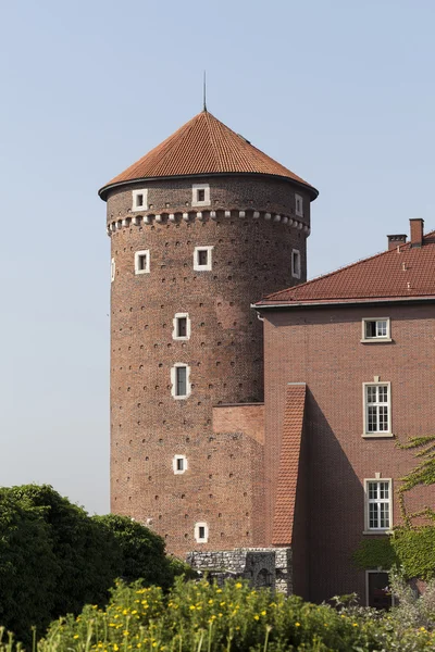 Torre Sandomierska en el Castillo Real de Wawel, Cracovia, Polonia —  Fotos de Stock