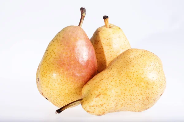 Some fresh pears isolated on white background — Stock Photo, Image