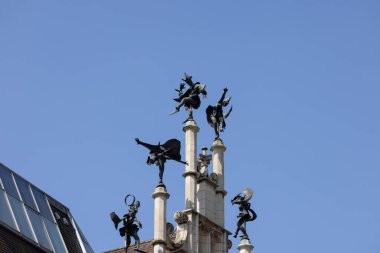 Gent, Belçika - 19 Mayıs 2023: 16. yüzyıl gotik Mason 's Guild Hall (Metselaarhuis)