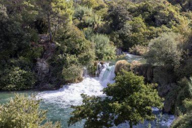 Hırvatistan 'daki Krka Ulusal Parkı, Skradinski Buk şelalesinin görkemli şelaleleri yemyeşil ormanlarda akıyor. Orta Dalmaçya 'da, Sibenik yakınlarında yer almaktadır.