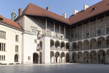 Polonya Krakov içinde wawel royal castle arcaded avlusu