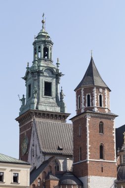 Wawel Royal Castle Krakov, Polonya, saat kulesi