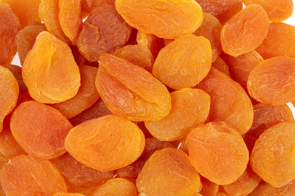 Grupp av torkade frukter av aprikos, nära upp — Stockfoto