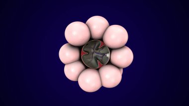 Renkli arka plan anatomisi olan DNA sistemi. 3d hazırlayıcı