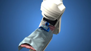 Renkli arka plan anatomisi olan DNA sistemi. 3d hazırlayıcı