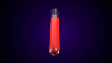 Mikropipet, mavi arkaplandaki ses ayarlama anatomisini gösteriyor. 3d illüstrasyon