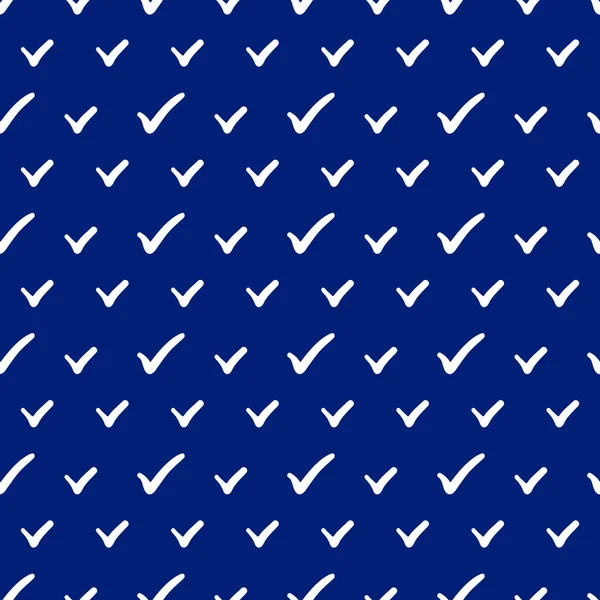 Herbe Doodle Blanche Sur Fond Bleu Modèle Sans Couture Collection — Image vectorielle