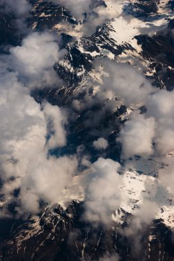 powyżej widok włoskie Alpy i cloudscape Samolotem antenowe