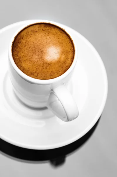 Espresso coffee cup close up macro neutral — Stock Photo, Image