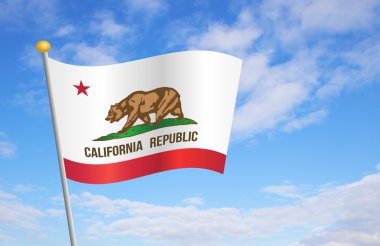 Gökyüzü karşı California bayrak