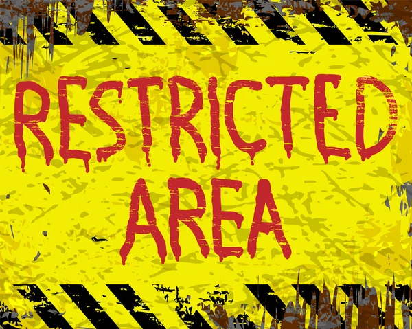 Restricted Area Enamel Sign — Stock Vector