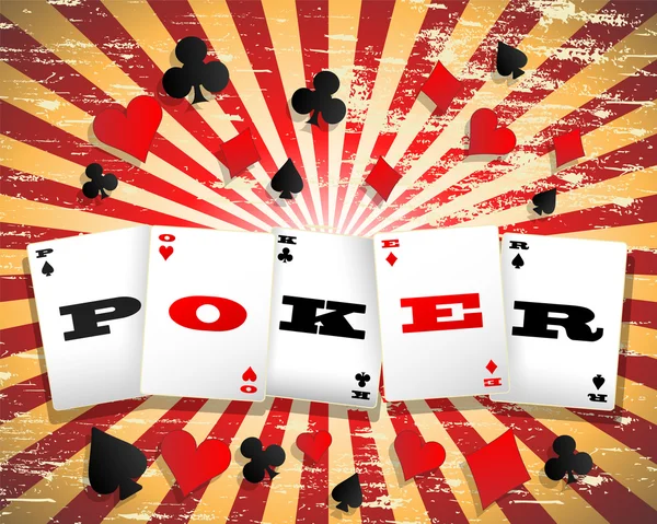 Vybledlé Poker pozadí — Stockový vektor