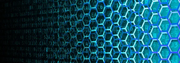 Hexagon Data Banner — Stock Photo, Image