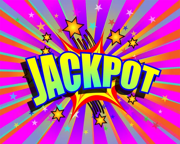 Fondo de Jackpot colorido — Vector de stock