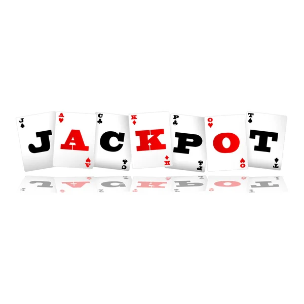 Jackpot karty Logo — Wektor stockowy