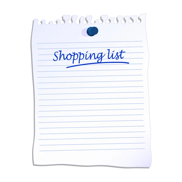 Shopping List — Stock Vector