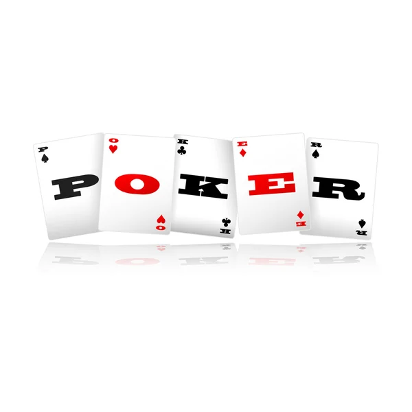 Logo delle carte da poker — Vettoriale Stock