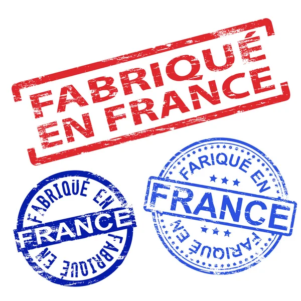Резиновые марки Fabrique En France — стоковый вектор