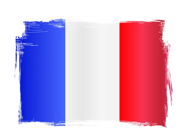 Grungy Franse vlag — Stockvector