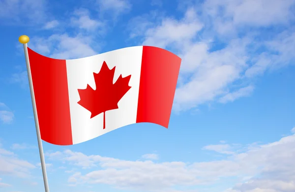 Canadian Flag Against Sky — Stock Photo, Image