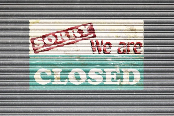 Κλειστό μαγαζί σημάδι — Φωτογραφία Αρχείου